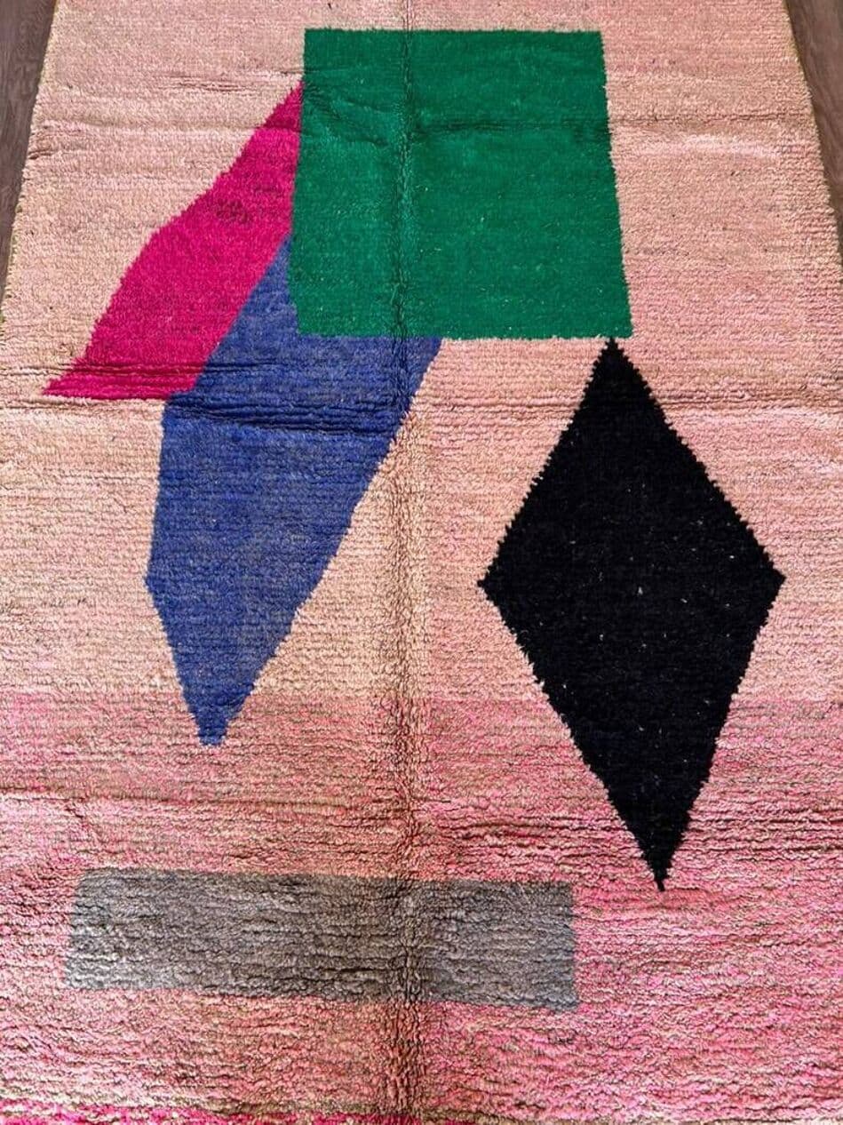 Ręcznie tkany dywan 250x150 cm, wełna, multikolor, Maroko - 202563