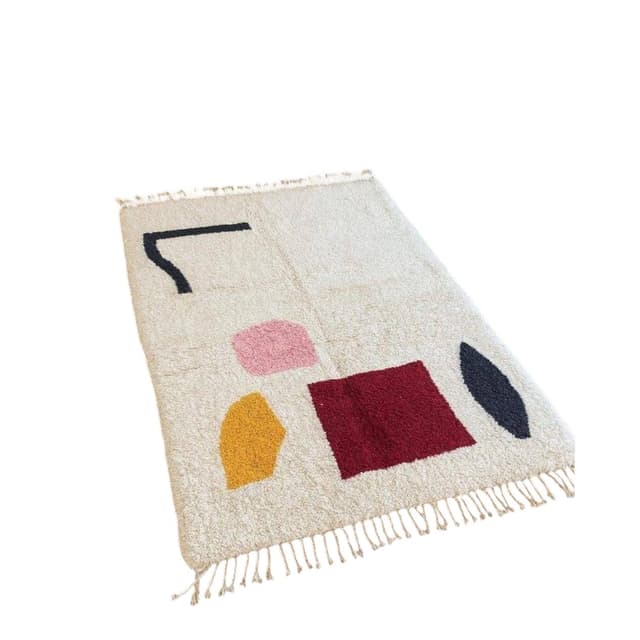 Ręcznie tkany dywan 250x150 cm, wełna, multikolor, Maroko - WYMIARY