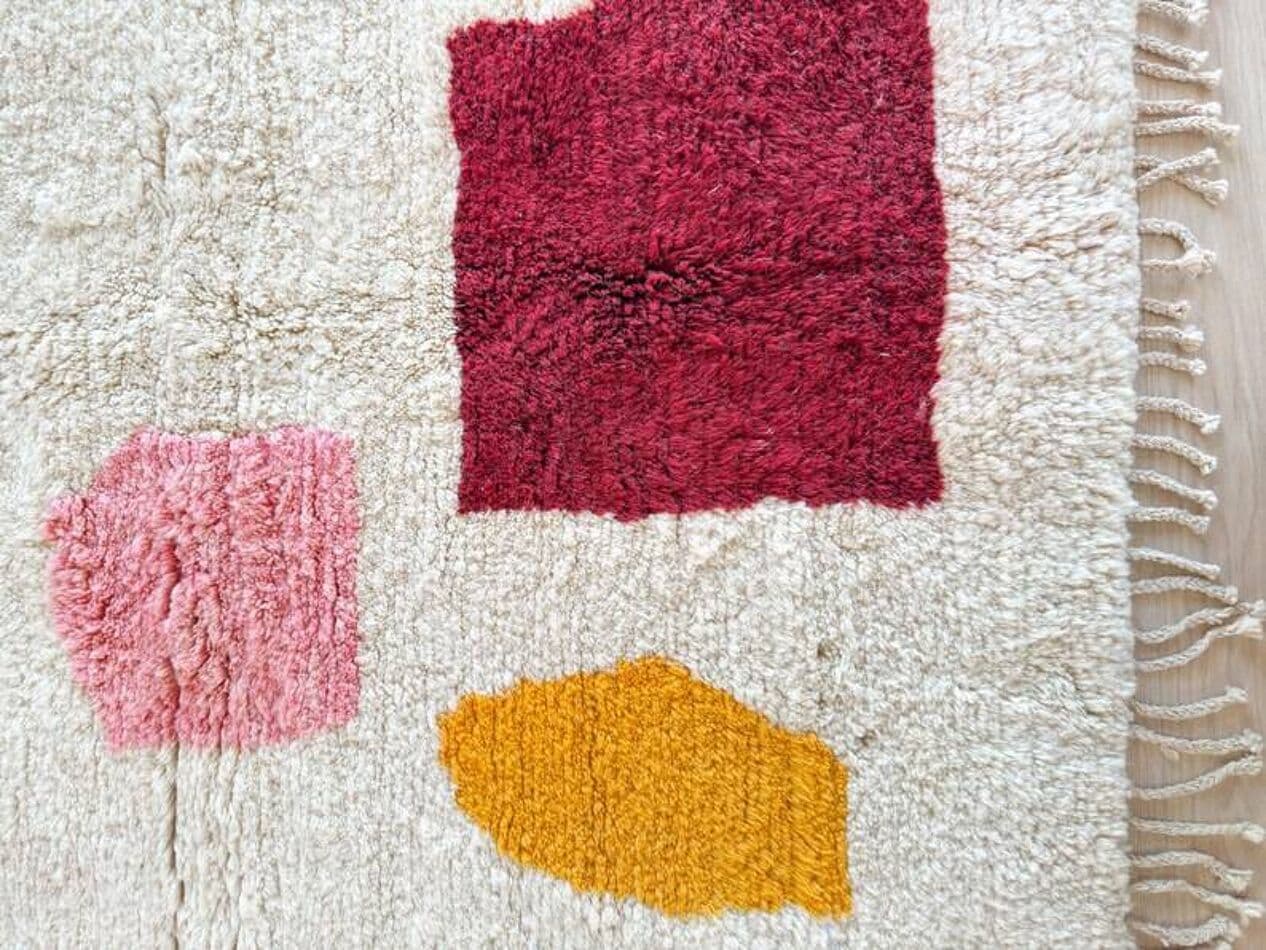 Ręcznie tkany dywan 250x150 cm, wełna, multikolor, Maroko - 202533