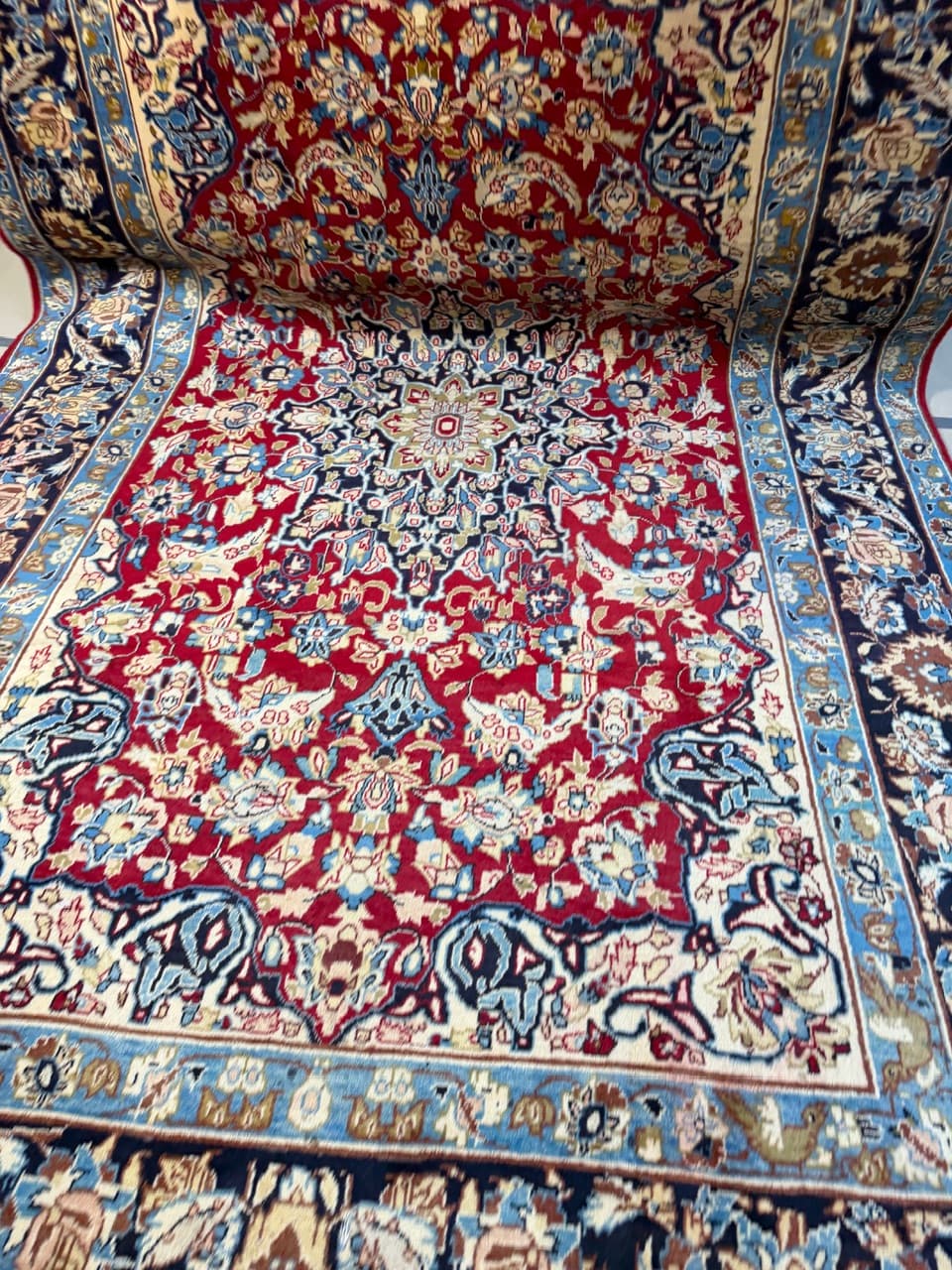 Dywan Keshan 380x235 cm, czerwony, wełna, Iran - 201905