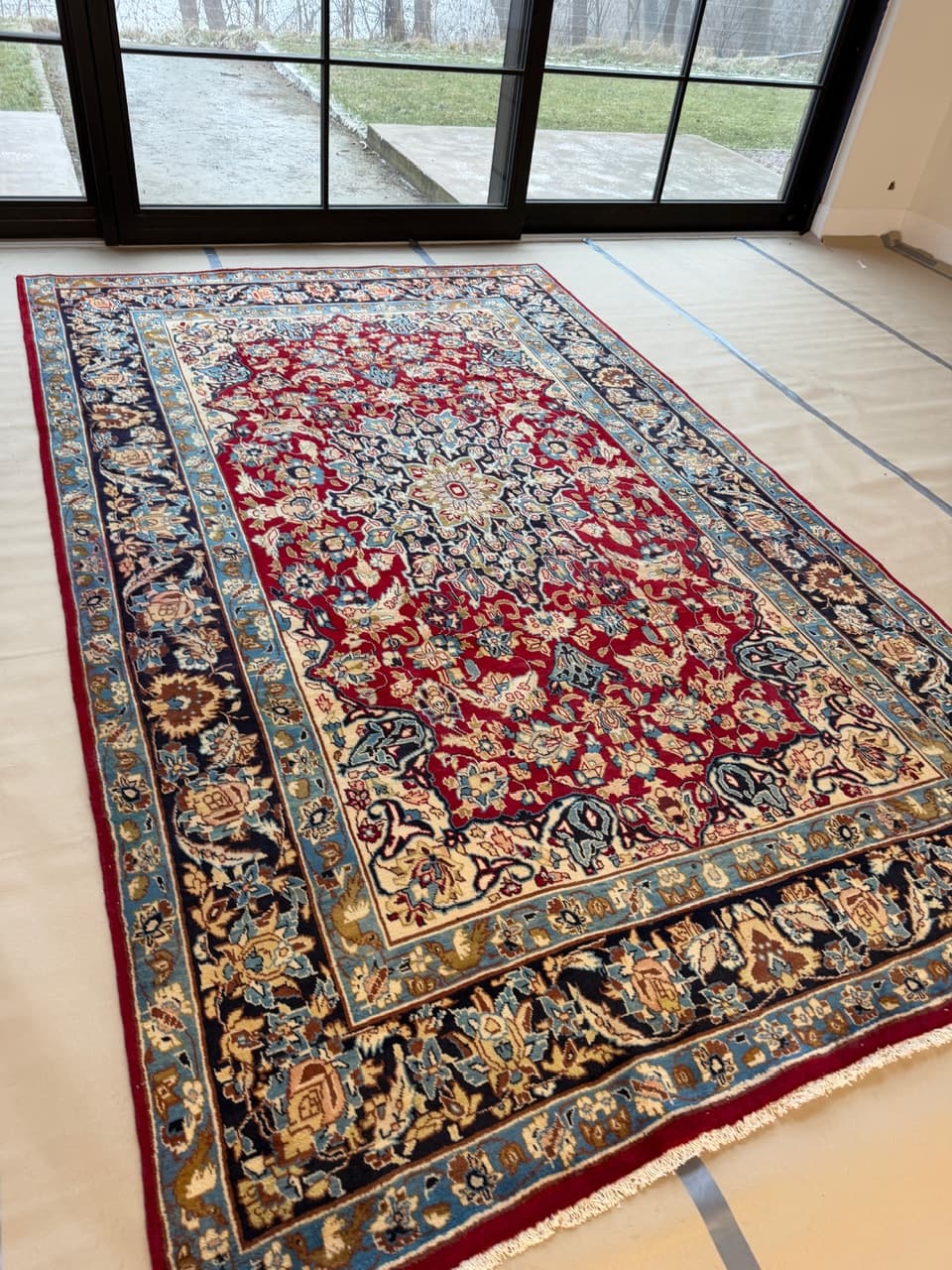 Dywan Keshan 380x235 cm, czerwony, wełna, Iran - 201901