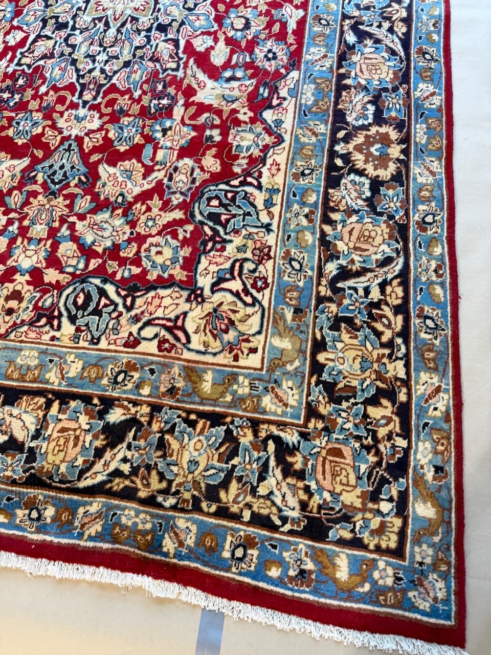 Dywan Keshan 380x235 cm, czerwony, wełna, Iran - 201902