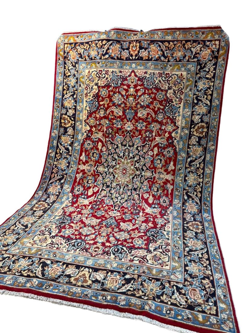 Dywan Keshan 380x235 cm, czerwony, wełna, Iran