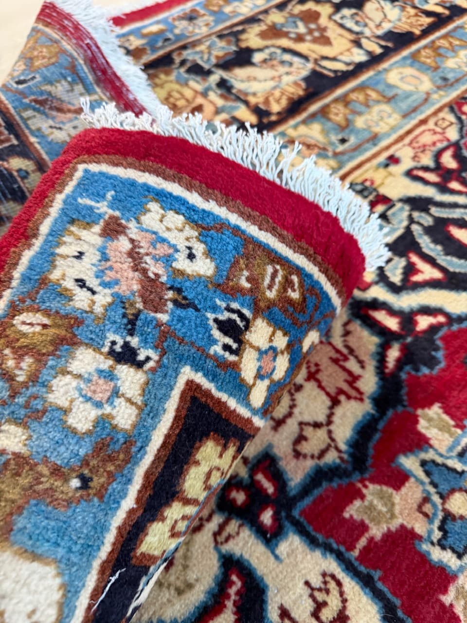 Dywan Keshan 380x235 cm, czerwony, wełna, Iran - 201895