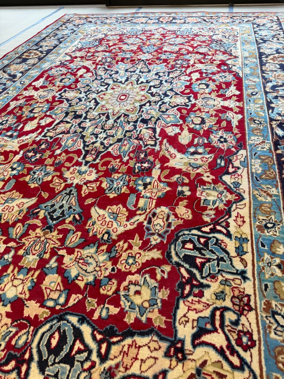 Dywan Keshan 380x235 cm, czerwony, wełna, Iran - 201893