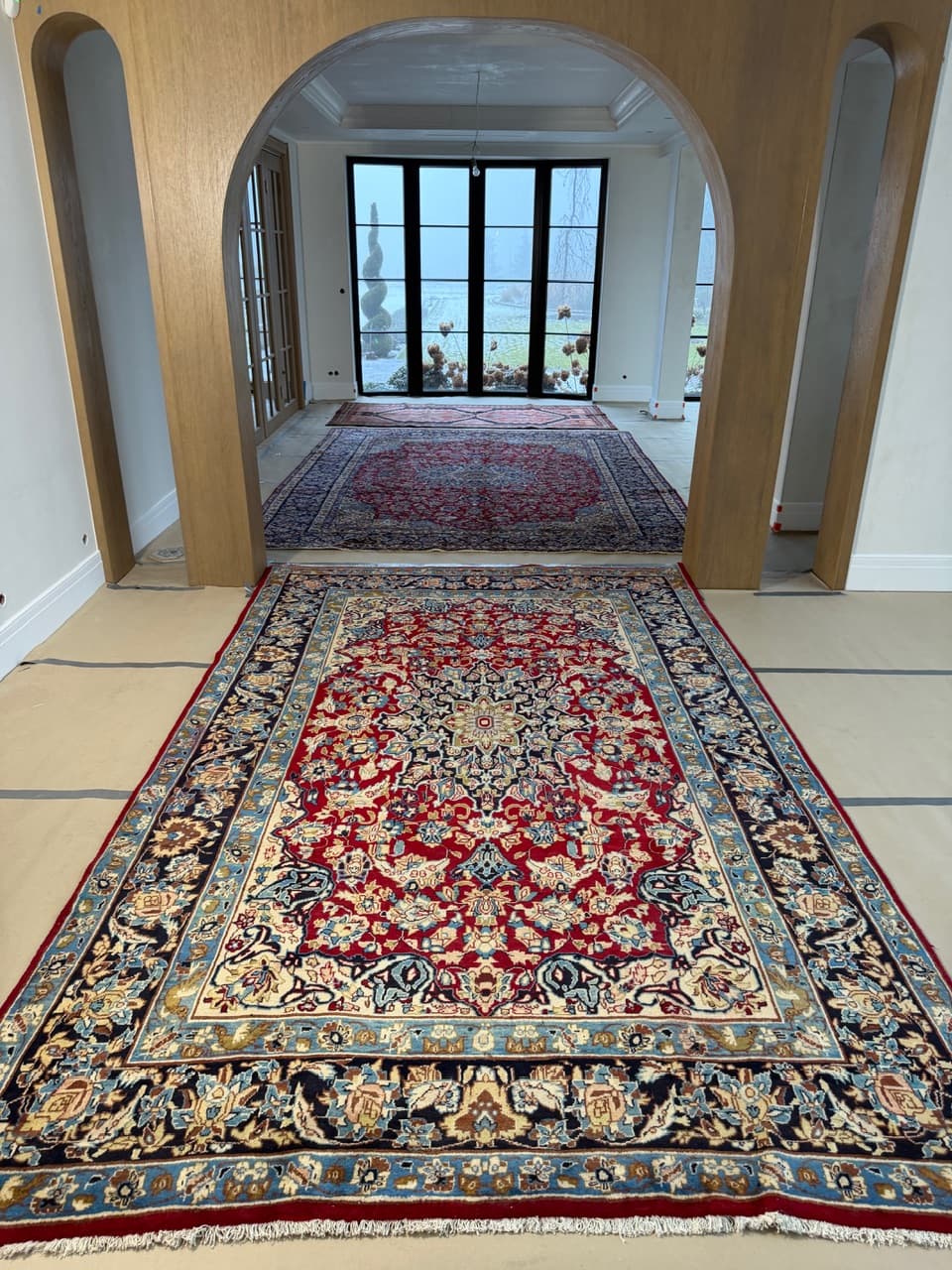 Dywan Keshan 380x235 cm, czerwony, wełna, Iran - 201898