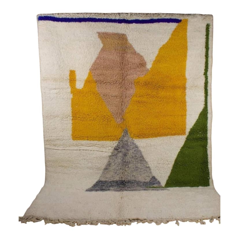 Ręcznie tkany dywan 200x300 cm, wełna, multikolor, Maroko