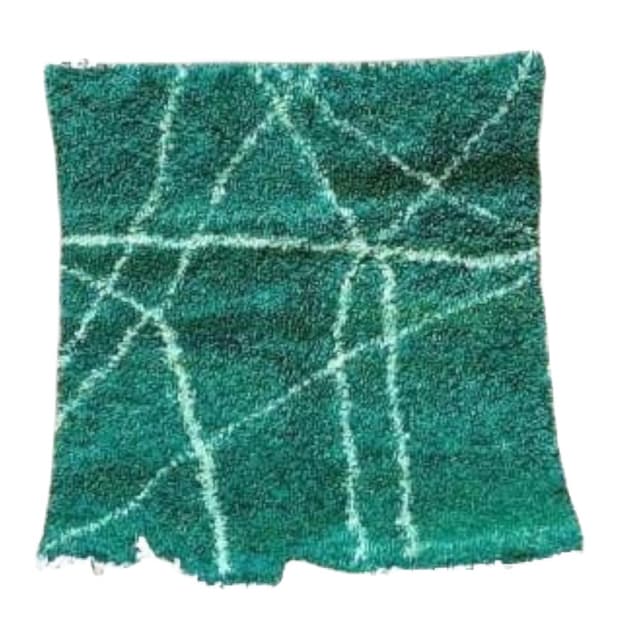 Ręcznie tkany dywan 250x200 cm, wełna, zielony, Maroko - WYMIARY
