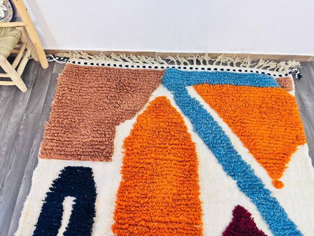 Ręcznie tkany dywan 200x300 cm, wełna, wielokolorowy, Maroko - 202423