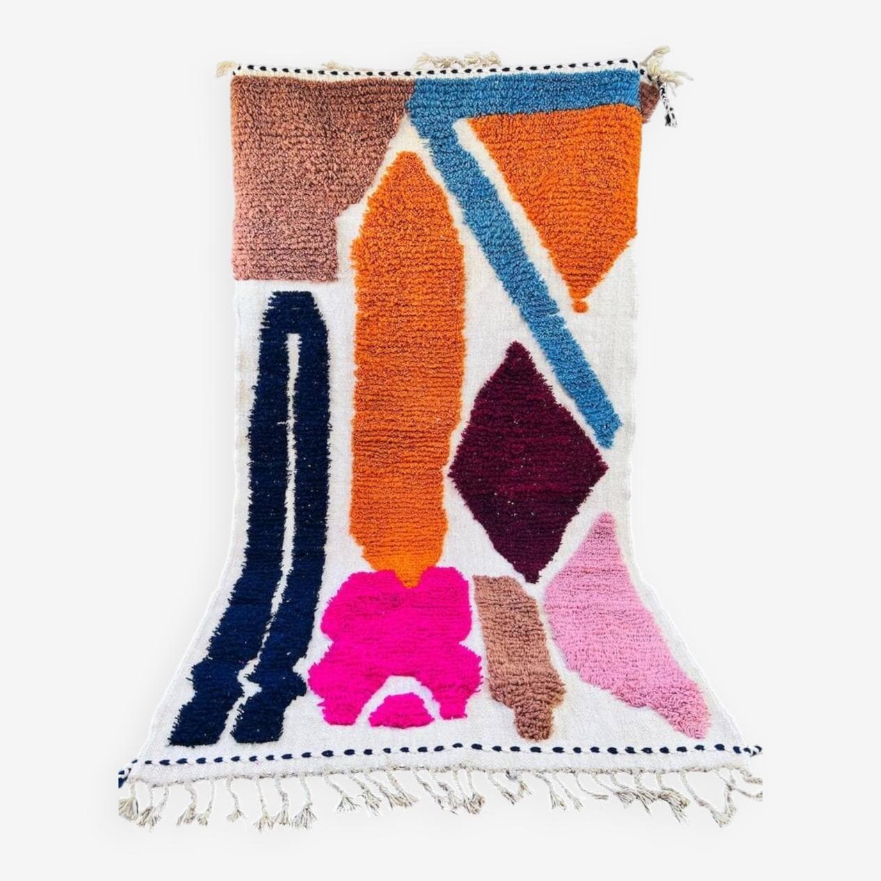 Ręcznie tkany dywan 200x300 cm, wełna, wielokolorowy, Maroko - 202421