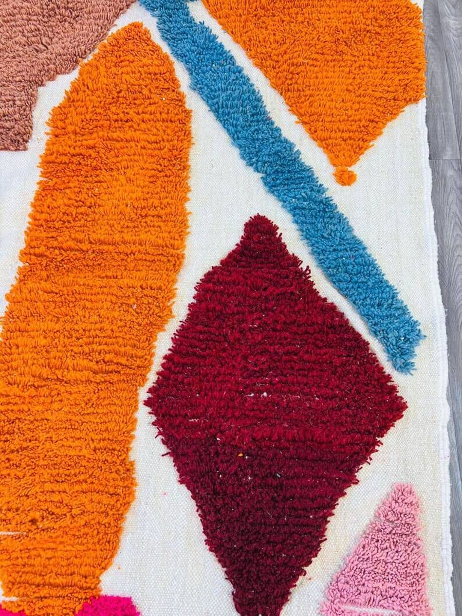 Ręcznie tkany dywan 200x300 cm, wełna, wielokolorowy, Maroko - 202422