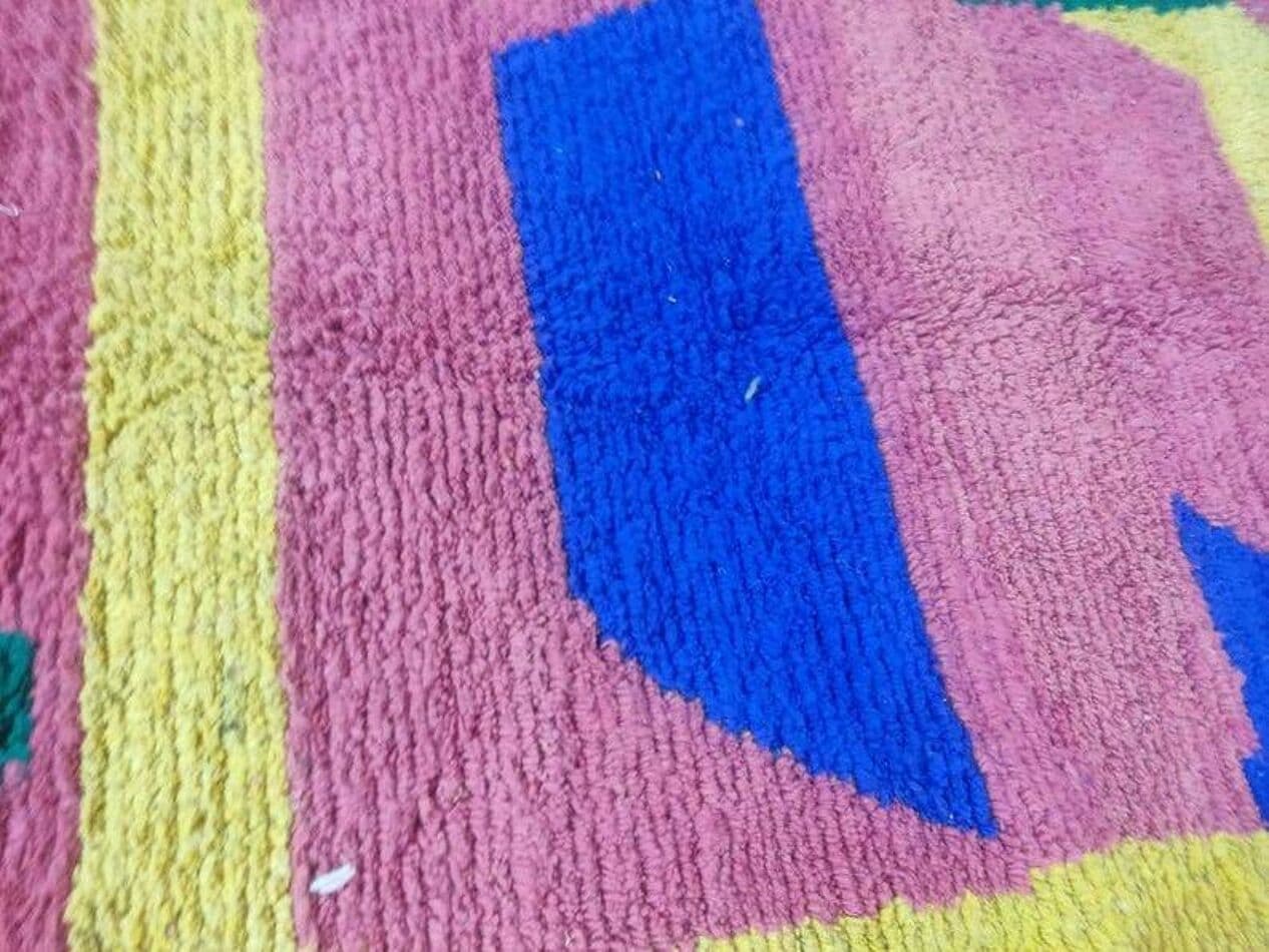 Ręcznie tkany dywan 250x150 cm, wełna, multikolor, Maroko - 202401