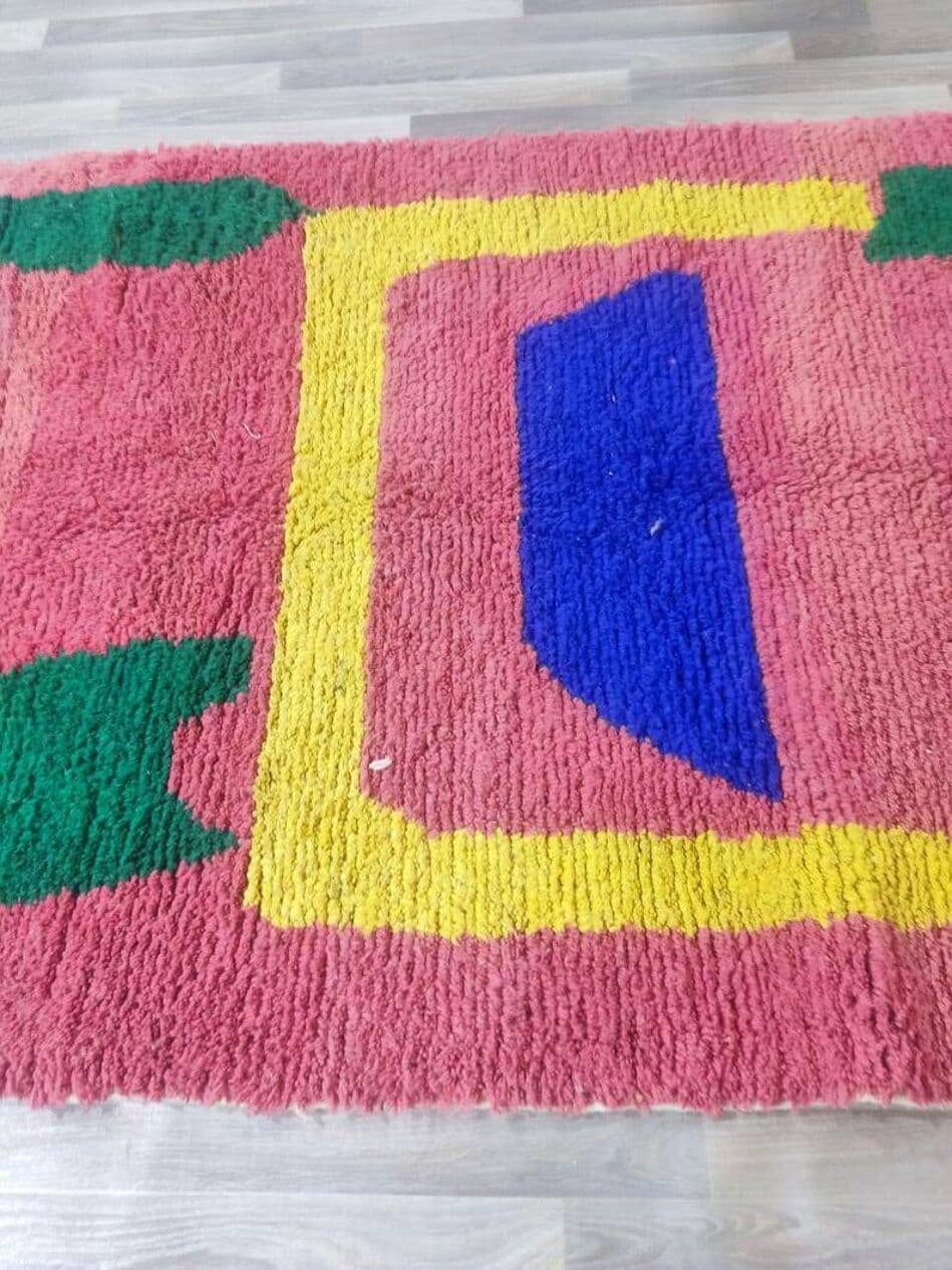 Ręcznie tkany dywan 250x150 cm, wełna, multikolor, Maroko - 202397