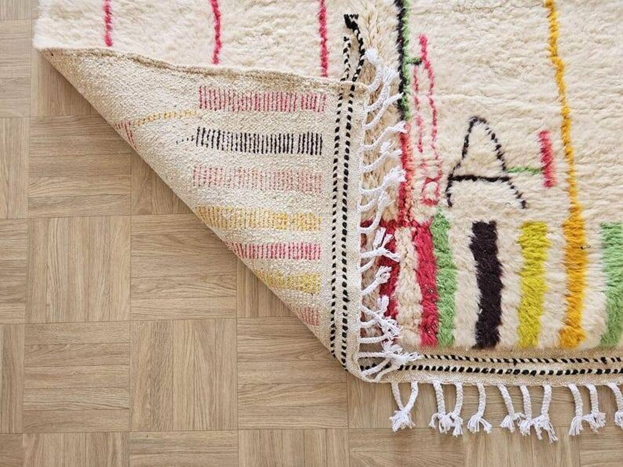 Ręcznie tkany dywan 250x150 cm, wełna, multikolor, Maroko - 202375