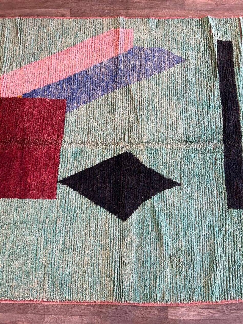 Ręcznie tkany dywan 250x150 cm, wełna, multikolor, Maroko - 202340