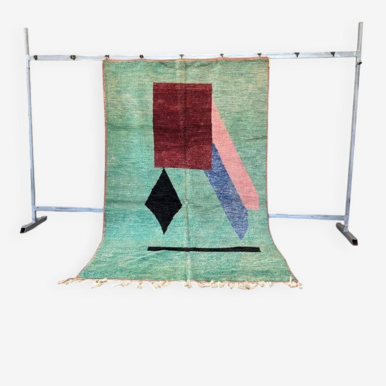 Ręcznie tkany dywan 250x150 cm, wełna, multikolor, Maroko - 202336