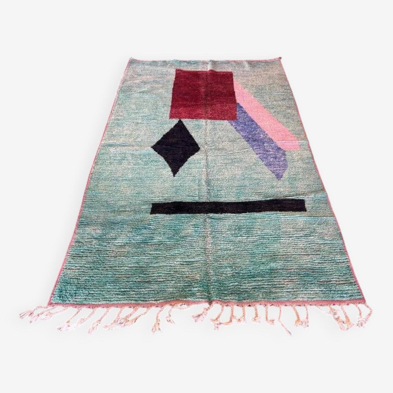 Ręcznie tkany dywan 250x150 cm, wełna, multikolor, Maroko - 202335