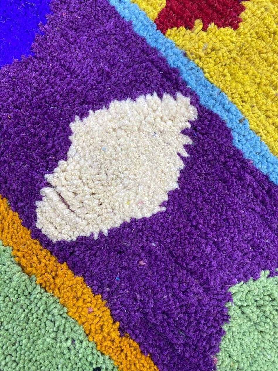 Ręcznie tkany dywan 200x300 cm, wełna, wielokolorowy, Maroko - 202310