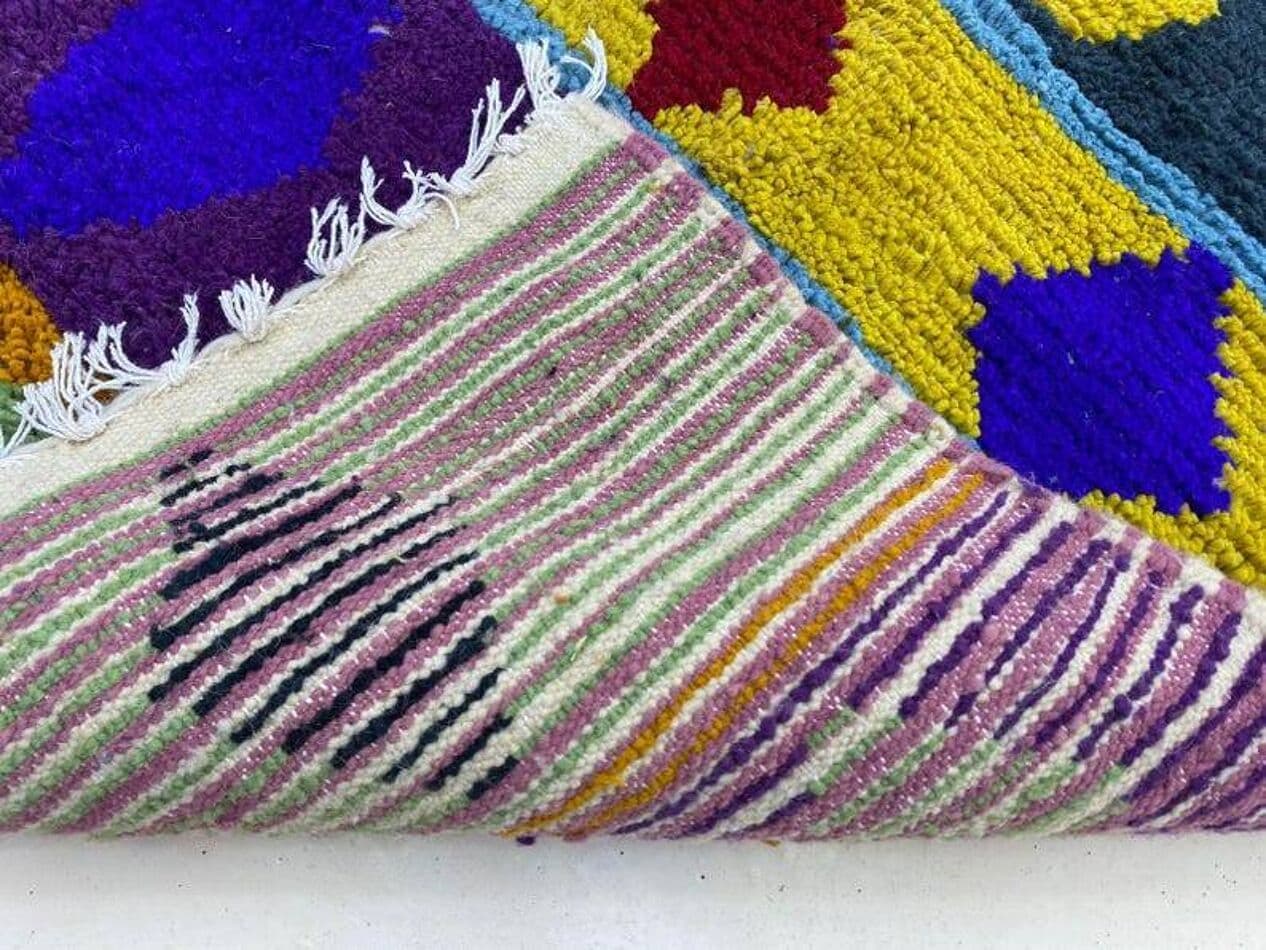 Ręcznie tkany dywan 200x300 cm, wełna, wielokolorowy, Maroko - 202313