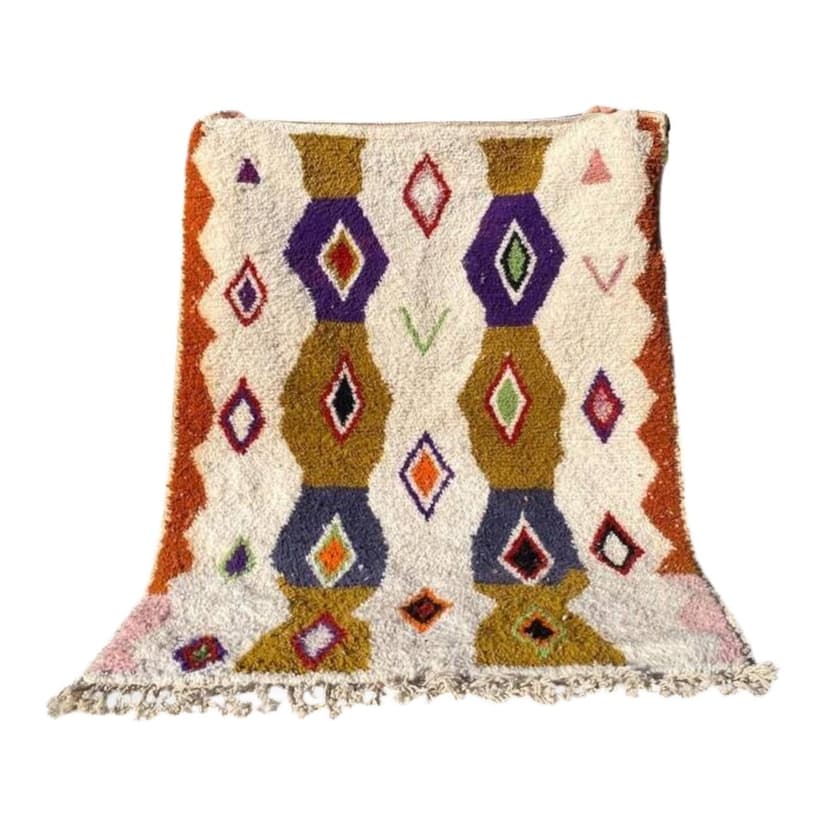 Ręcznie tkany dywan 200x300 cm, wełna, multikolor, Maroko