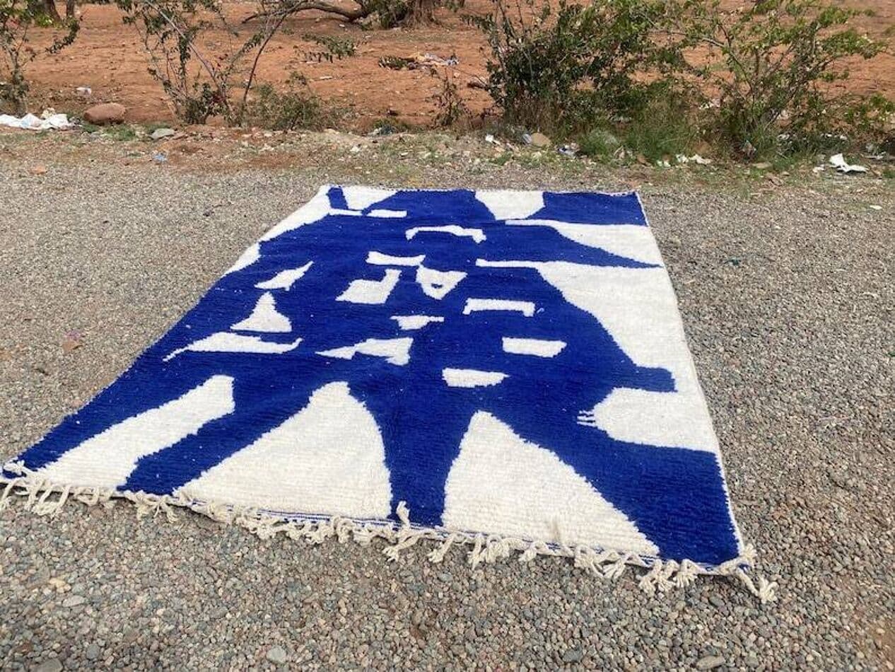 Ręcznie tkany dywan 200x300 cm, wełna, multikolor, Maroko - 202155