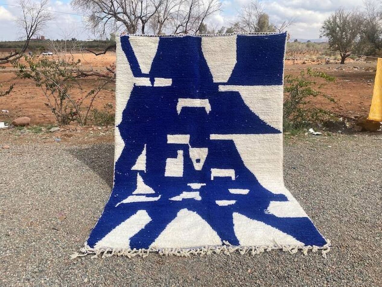 Ręcznie tkany dywan 200x300 cm, wełna, multikolor, Maroko - 202156