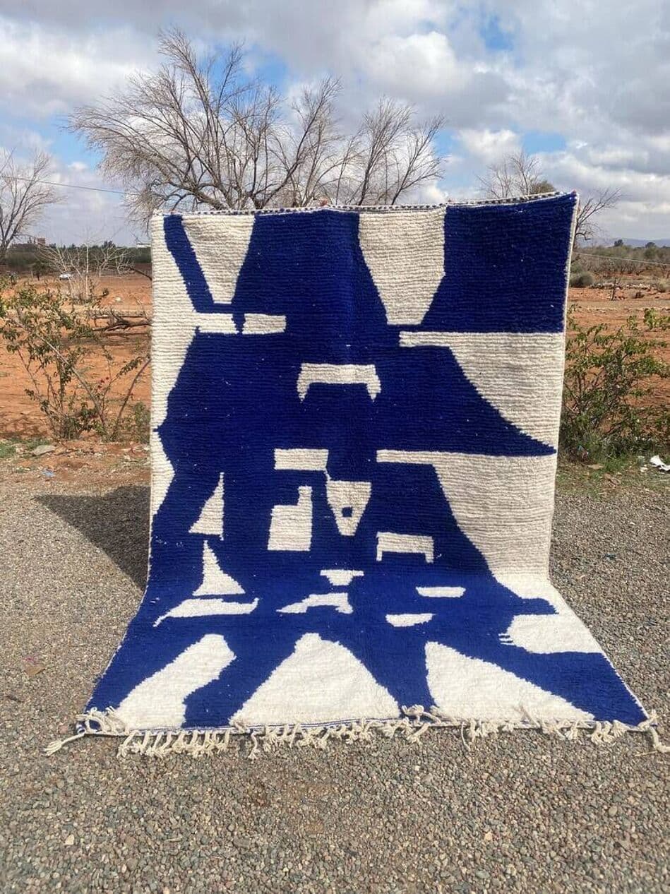 Ręcznie tkany dywan 200x300 cm, wełna, multikolor, Maroko - 202153