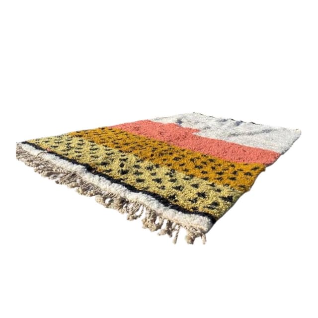 Ręcznie tkany dywan 200x300 cm, wełna, multikolor, Maroko - WYMIARY