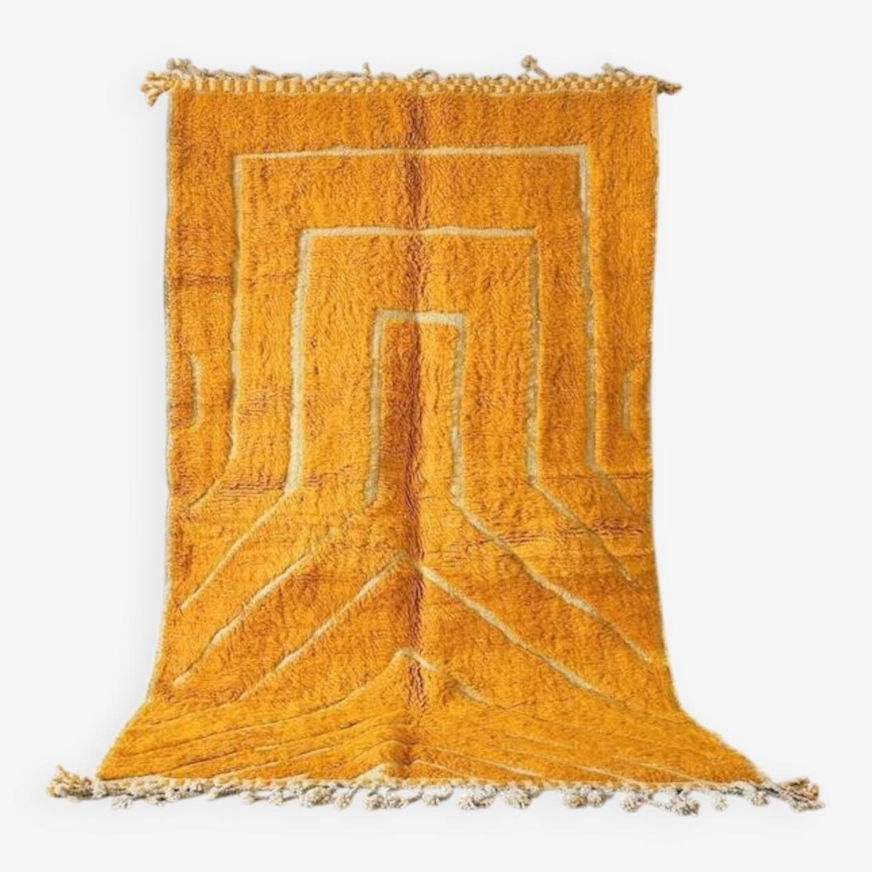 Ręcznie tkany dywan 200x300 cm, wełna, pomarańczowy, Maroko - 202103