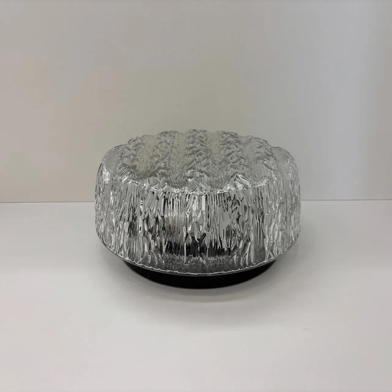 Kinkiet, transparentne szkło, bakelit, RZB, Niemcy, lata 70. - 14228