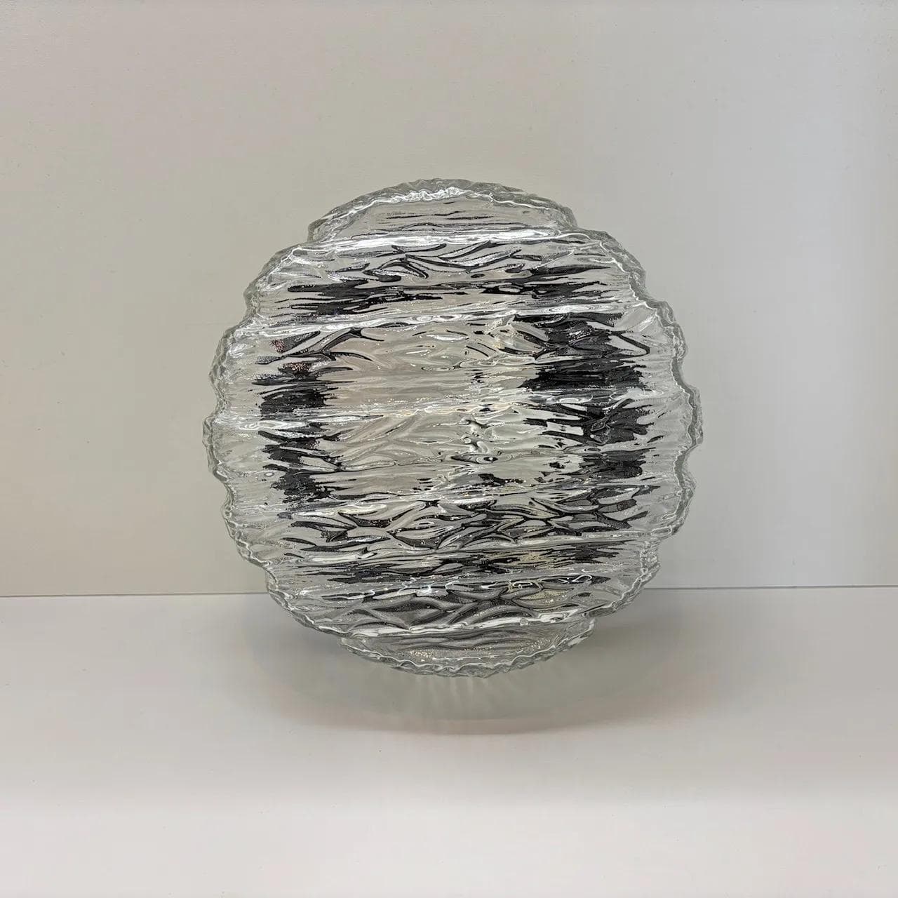 Kinkiet, transparentne szkło, bakelit, RZB, Niemcy, lata 70. - 14225