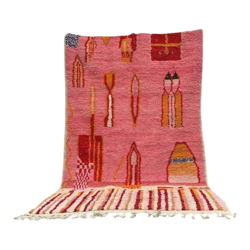 Ręcznie tkany dywan 250x150 cm, wełna, multikolor, Maroko