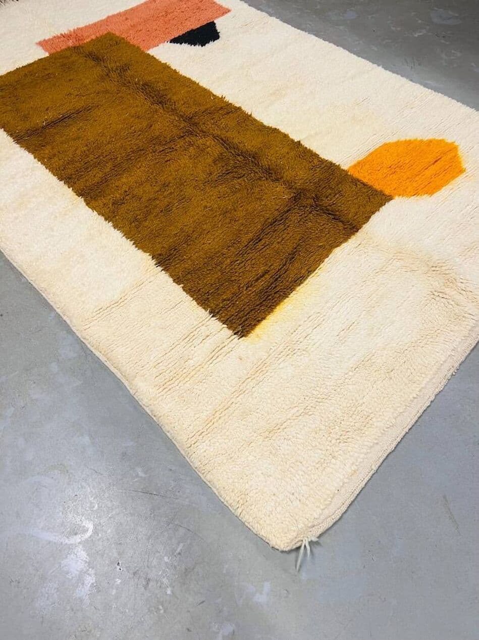 Ręcznie tkany dywan 250x150 cm, wełna, multikolor, Maroko - 202038