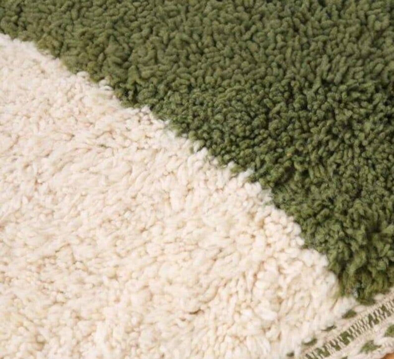 Ręcznie tkany dywan 200x300 cm, wełna, zielony, Maroko - 202016