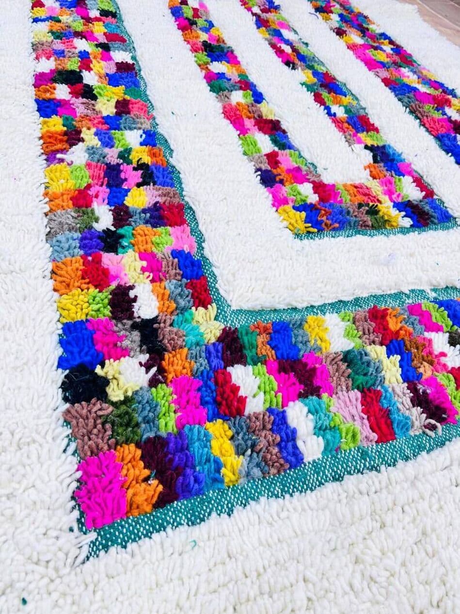 Ręcznie tkany dywan 200x300 cm, wełna, multikolor, Maroko - 201982