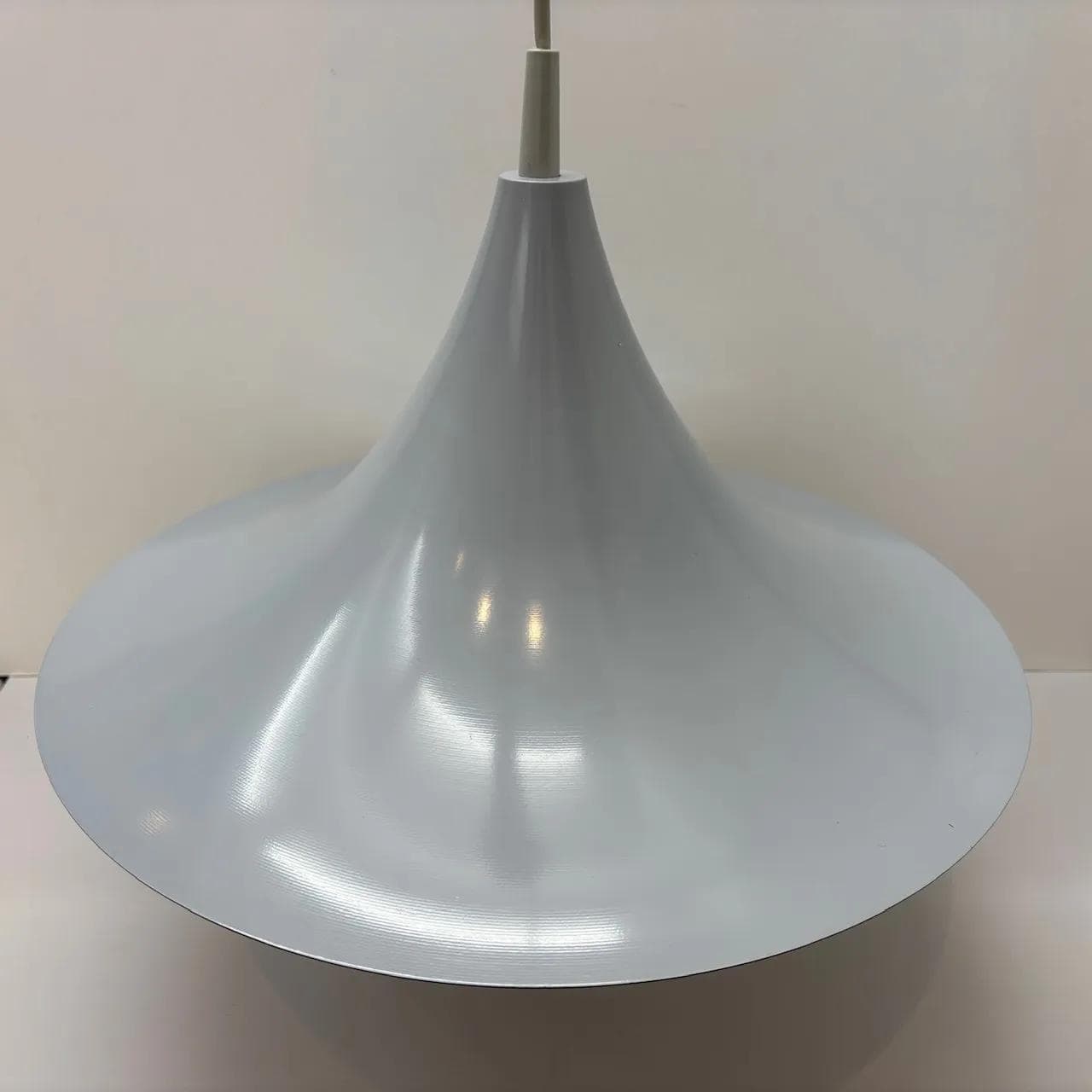 Lampa wisząca, szary, aluminium lakierowane, Szwecja, lata 80. - 14215