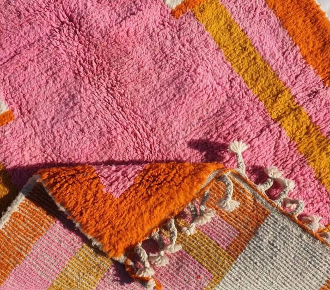 Ręcznie tkany dywan 250x150 cm, wełna, multikolor, Maroko - 203142