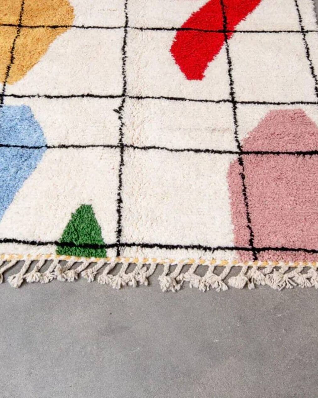 Ręcznie tkany dywan 250x150 cm, wełna, multikolor, Maroko - 203117