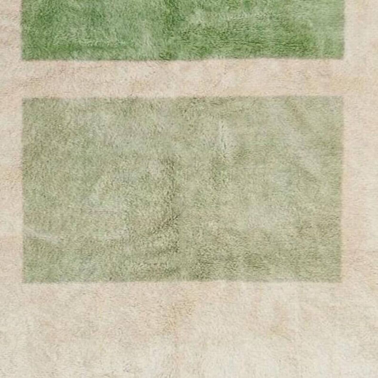 Ręcznie tkany dywan 250x150 cm, wełna, zielony, beżowy, Maroko - 203340