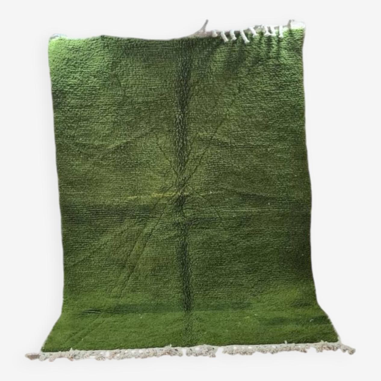 Ręcznie tkany dywan 250x150 cm, wełna, zielony, Maroko - 203300