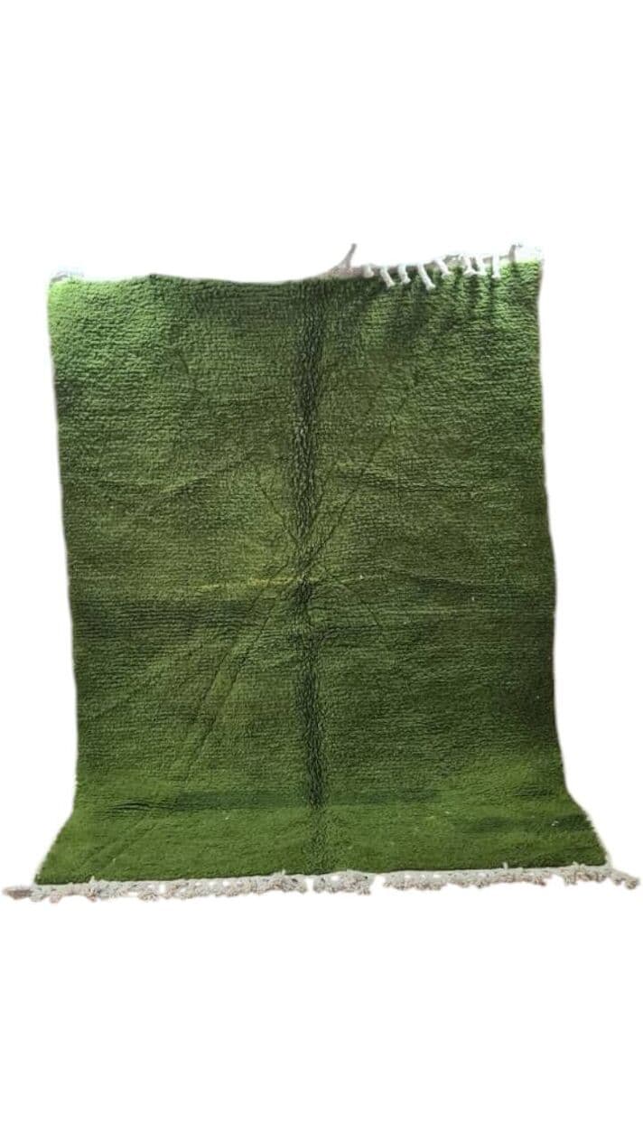 Ręcznie tkany dywan 250x150 cm, wełna, zielony, Maroko - 203301