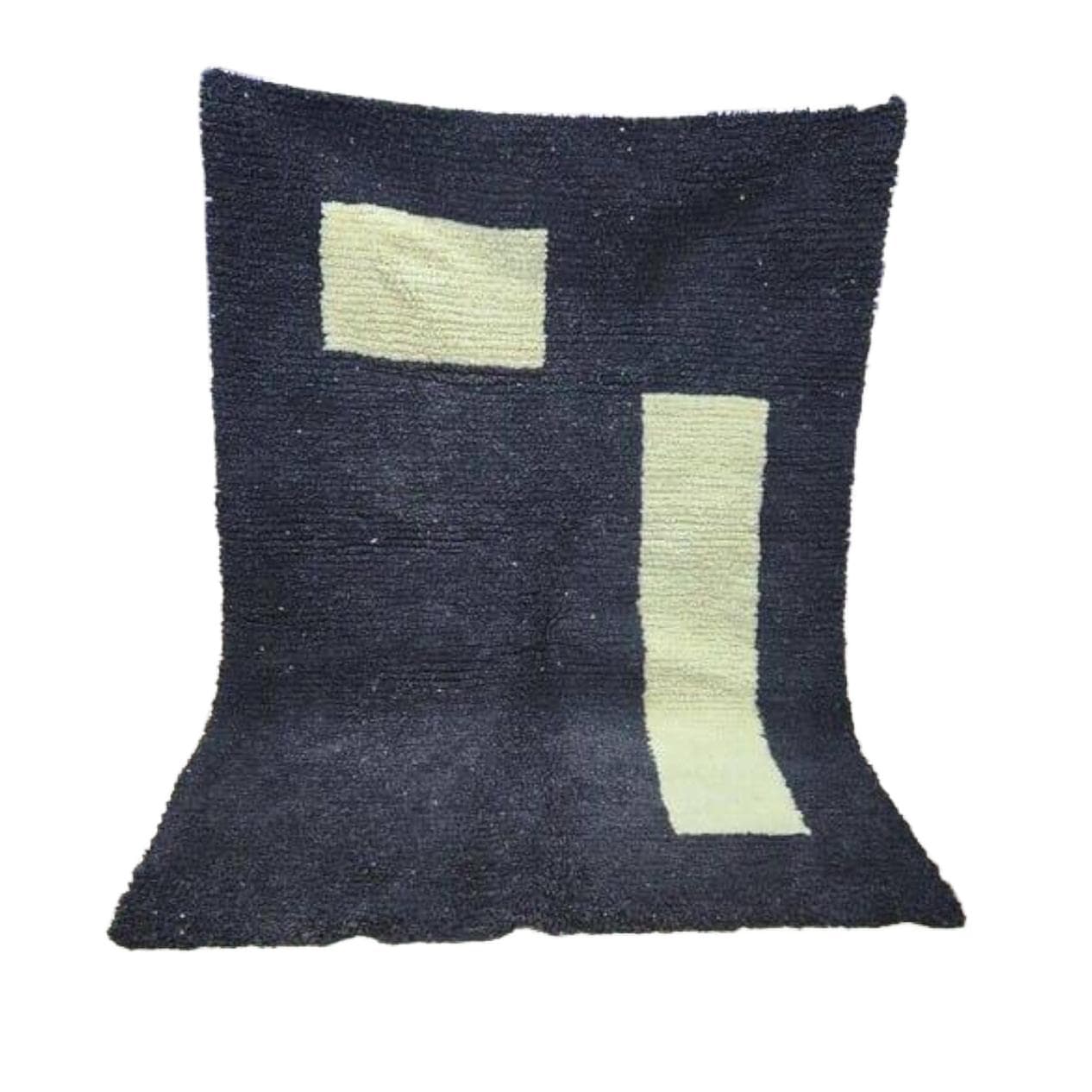 Ręcznie tkany dywan 100x200 cm, wełna, czarny, Maroko