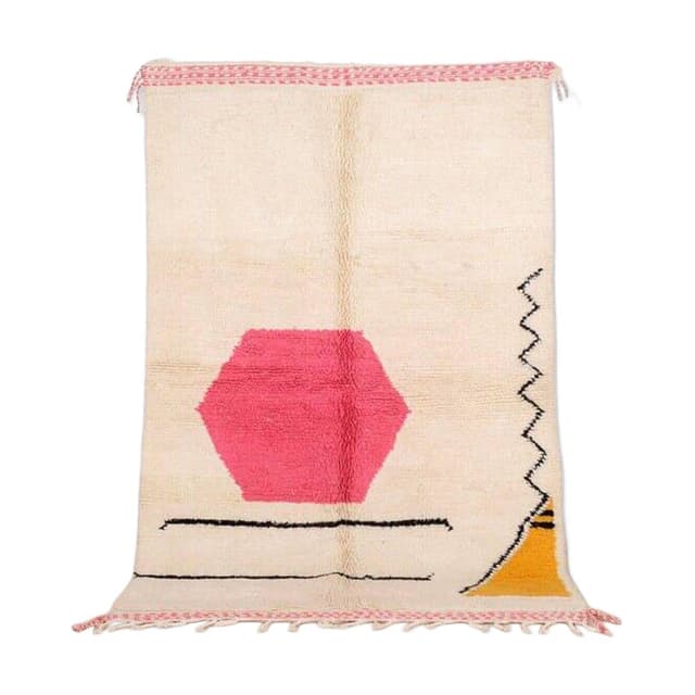 Ręcznie tkany dywan 150x250 cm, wełna, multikolor, Maroko - WYMIARY