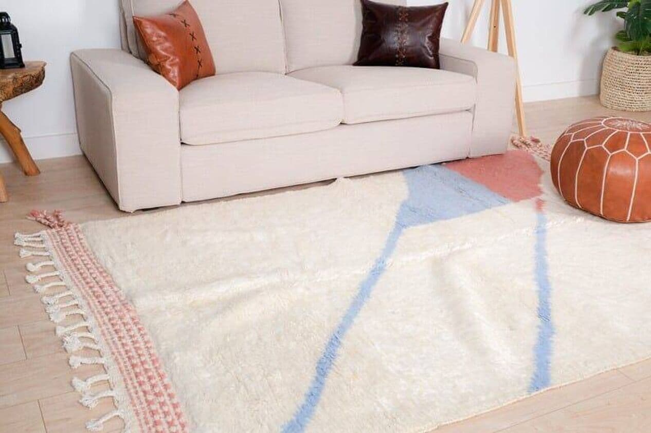 Ręcznie tkany dywan 150x250 cm, wełna, multikolor, Maroko - 203248