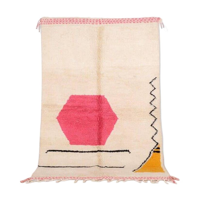 Ręcznie tkany dywan 100x200 cm, wełna, multikolor, Maroko