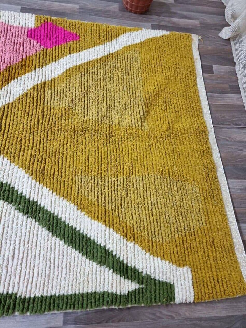 Ręcznie tkany dywan 150x250 cm, wełna, multikolor, Maroko - 203218