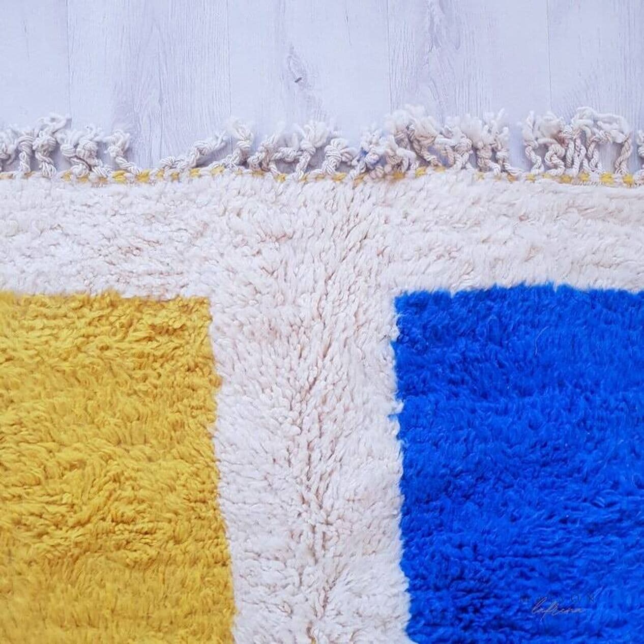 Ręcznie tkany dywan 200x300 cm, wełna, multikolor, Maroko - 203198