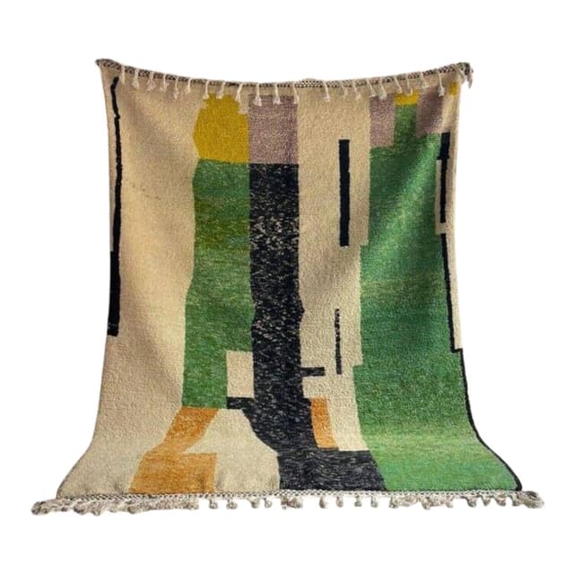 Ręcznie tkany dywan 200x300 cm, wełna, multikolor, Maroko - WYMIARY