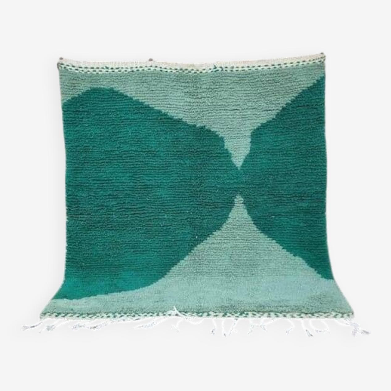 Ręcznie tkany dywan 140x260 cm, wełna, zielony, Maroko - 205704