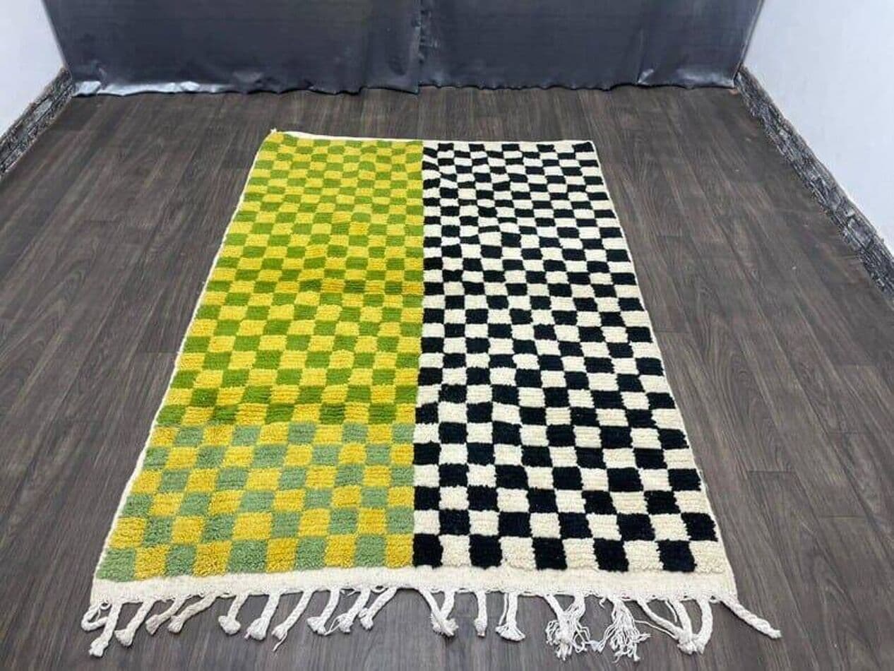 Ręcznie tkany dywan 150x250 cm, wełna, multikolor, Maroko - 205546